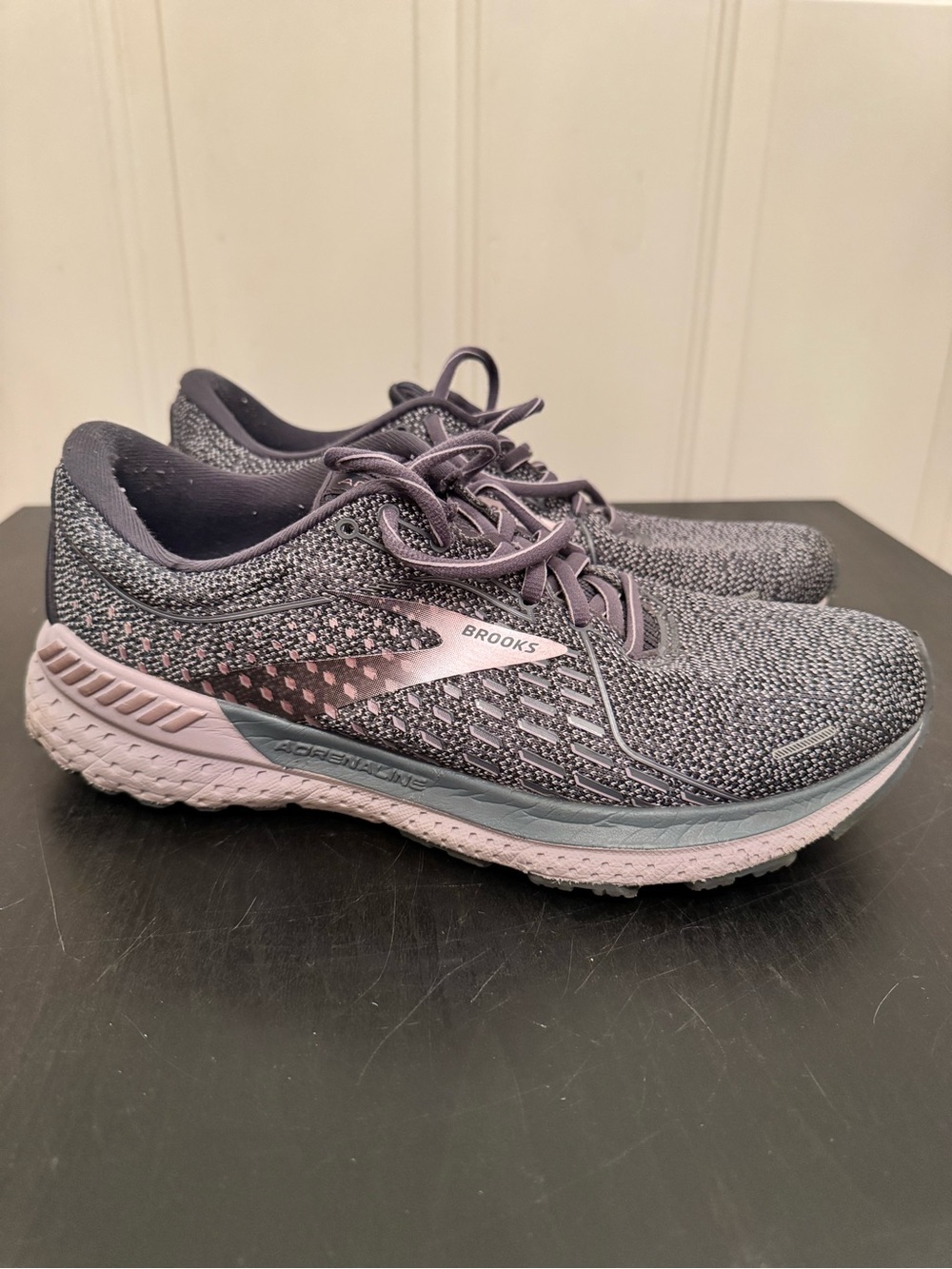 Brooks GTS Adrenaline 21 Women’s Running Shoes 10 Pink Purple Grey Needs Insoles